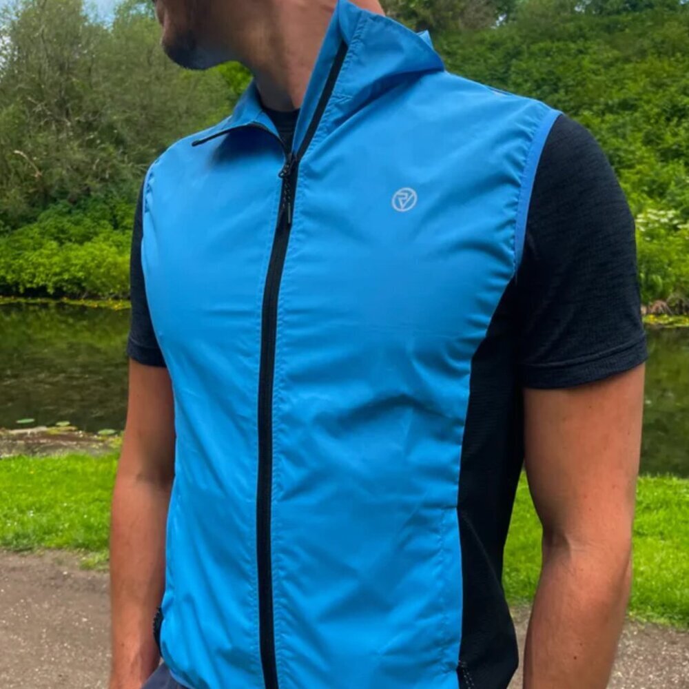 Proviz Running Vest Windproof Waterproof Reflective Everyday Gilet Blue XL